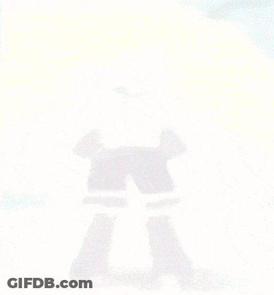 Blurry Person Standing In Front Of Yellow Circle GIF