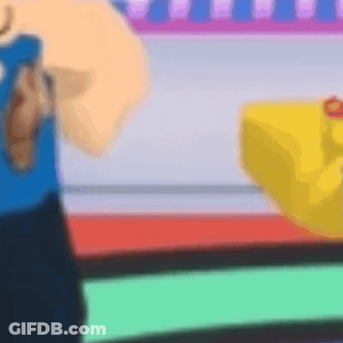Blurry Person Standing Next To Yellow Object GIF