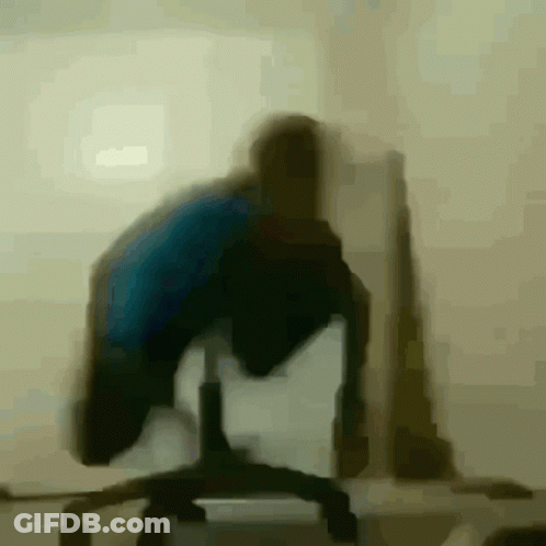 Blurry Person Standing On Chair GIF