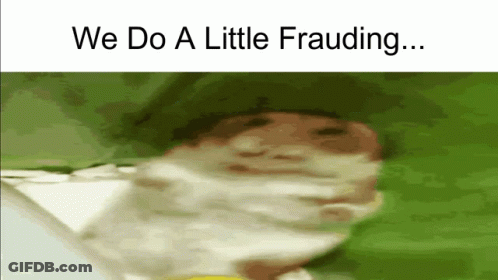 Blurry Person We Do A Little Fraud GIF
