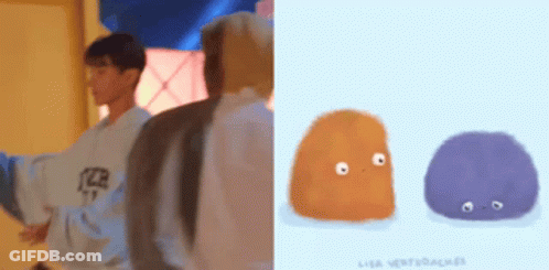 Blurry Photo And Drawing Of Person GIF