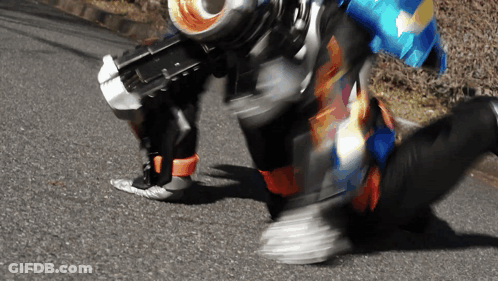 Blurry Picture Of Person In Robot Costume GIF