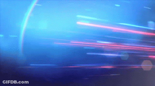 Blurry Rainbow On Blue Background GIF