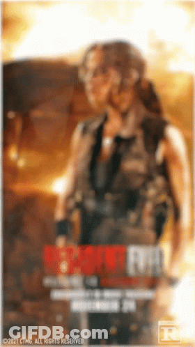 Blurry Resident Evil Remake Movie Poster GIF