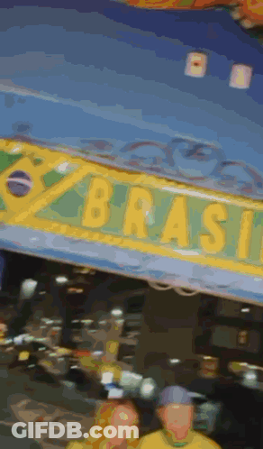 Blurry Sign Saying Brasil GIF