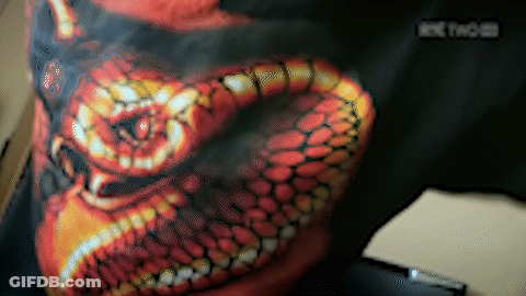 Blurry Snake With Word Rock GIF