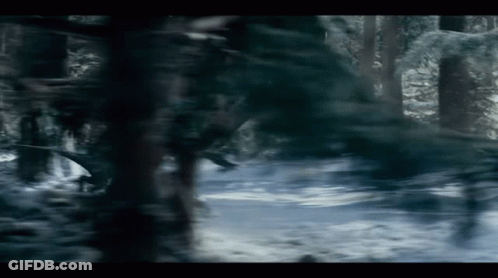 Blurry Snow Forest GIF