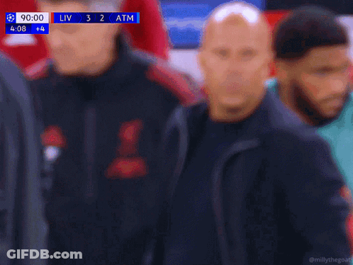 Blurry Soccer Game Liv Vs Atm Score 3-2 GIF