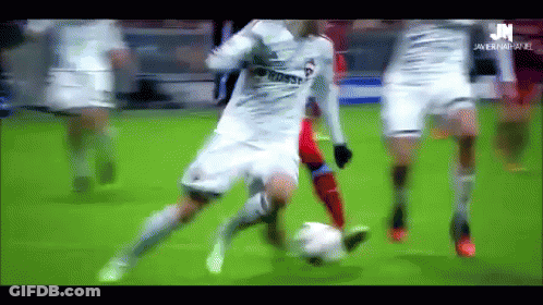 Blurry Soccer Game With Letter N GIF