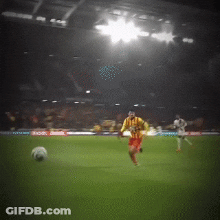 Blurry Soccer Game With Windows Sign GIF