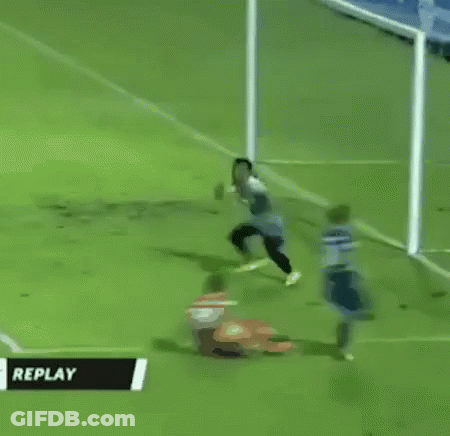 Blurry Soccer Game Yellow Gooolll !! GIF