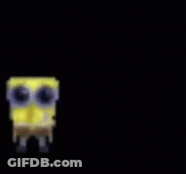 Blurry Spongebob Squarepants With Big Eyes GIF