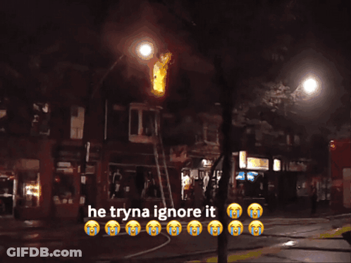 Blurry Street He Tryna Ignore It GIF