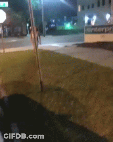 Blurry Street With Enterprise Sign GIF