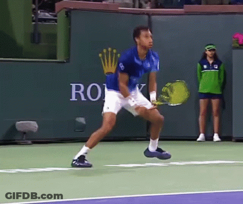 Blurry Tennis Player Walking On Court GIF