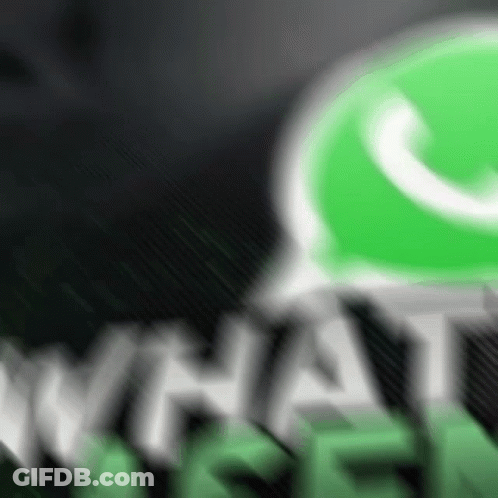 Blurry WhatsApp Logo Saying What GIF