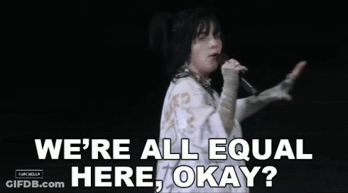 Blurry Woman Dancing We're All Equal Here Okay GIF