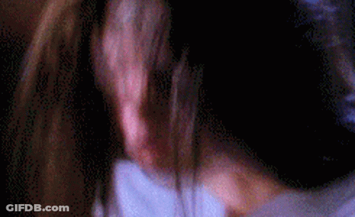 Blurry Woman Face With Black Cat GIF