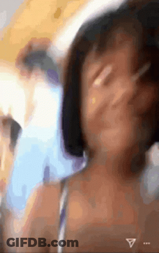 Blurry Woman Face With Triangle GIF