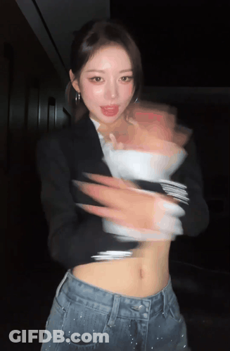 Blurry Woman In Black Jacket And Jeans GIF