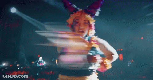 Blurry Woman In Costume GIF
