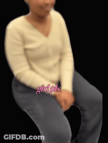 Blurry Woman Saying Girl Pls GIF
