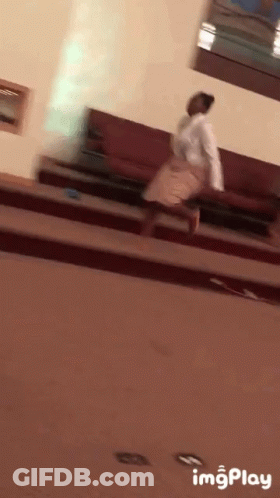 Blurry Woman Walking Down Stairs Imgplay GIF