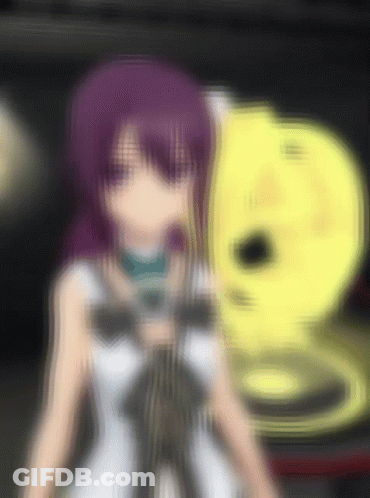 Blurry Woman With Purple Hair GIF