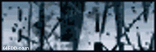 Blurry Word Black On Blue Background GIF