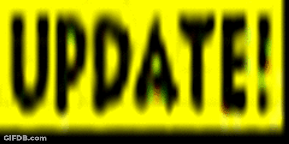 Blurry Word Update Yellow Background GIF
