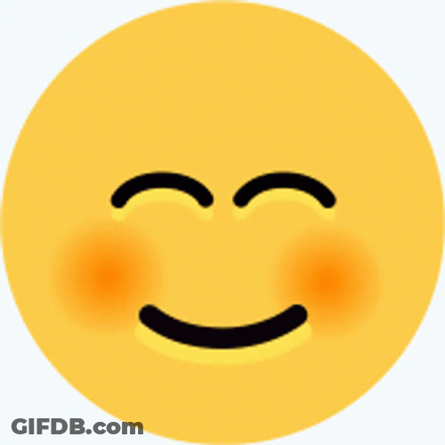 Blush Cheeks Smiley Face Emoji GIF