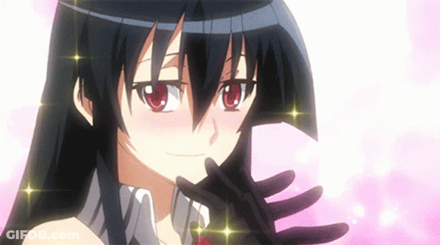 Blushing Akame GIF