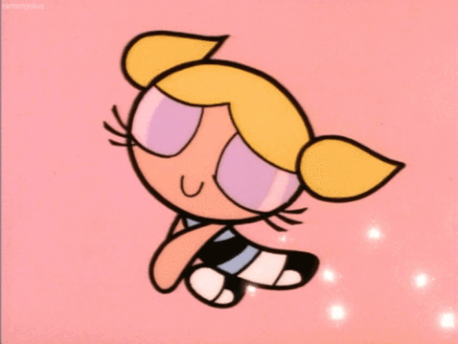 Blushing Bubbles Powerpuff Girls GIF