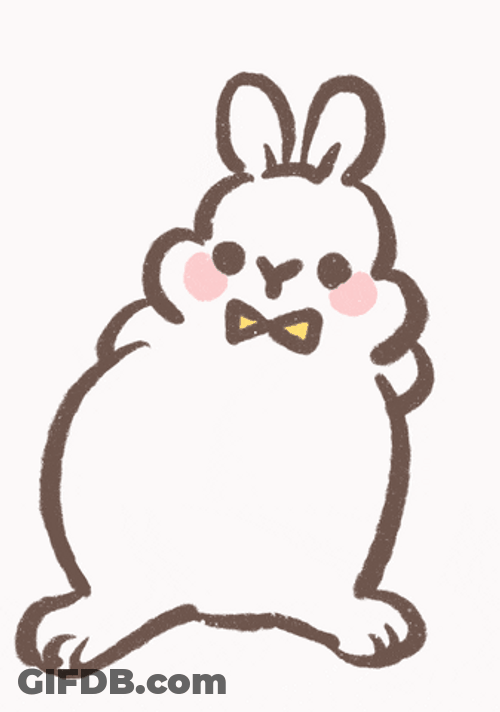 Blushing Bunny In Love GIF