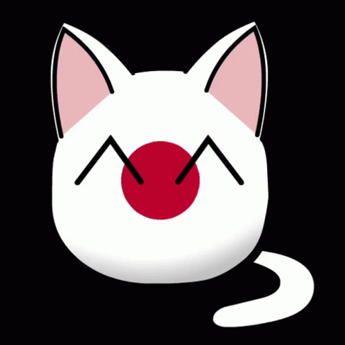 Blushing Cat Japan Countryballs GIF