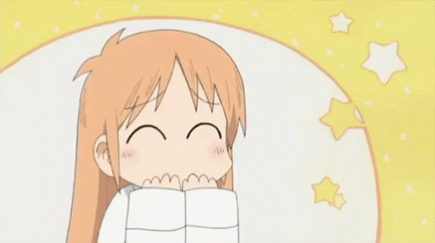 Blushing Chibi Anime Girl Giggling GIF