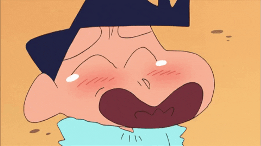 Blushing Crayon Shin Chan Georgie Laughing GIF
