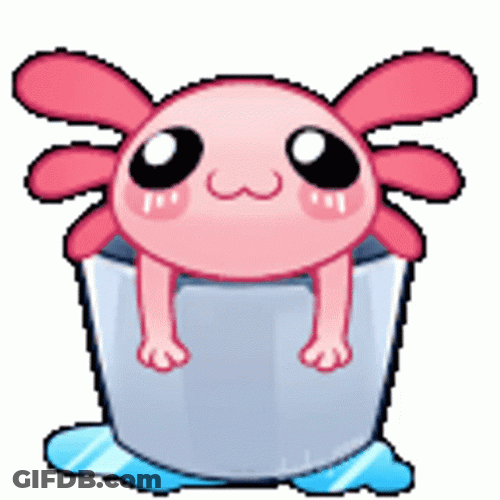 Blushing Crazy Axolotl GIF