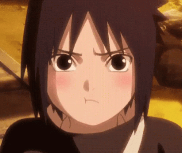 Blushing Cute Sasuke GIF