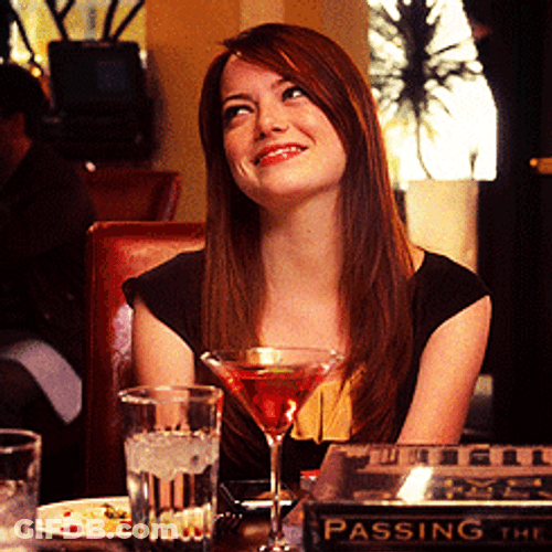 Blushing Emma Stone GIF