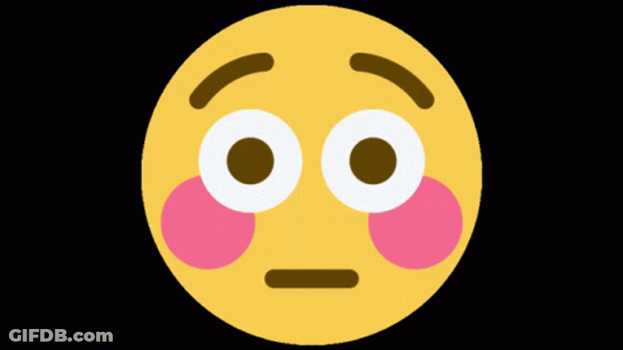 Blushing Emoji Disintegrate GIF