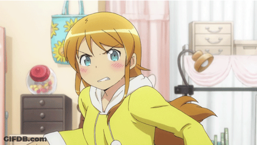 Blushing Female Anime Slap GIF