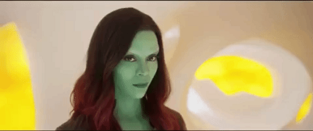 Blushing Gamora Guardians Of The Galaxy GIF