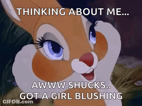 Blushing Girl Thinking About Me GIF