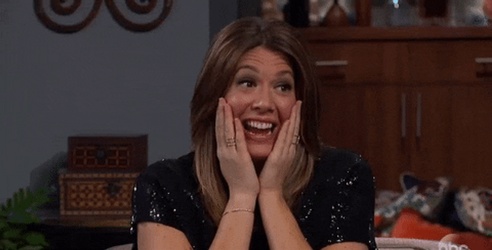 Blushing Laughing Woman GIF