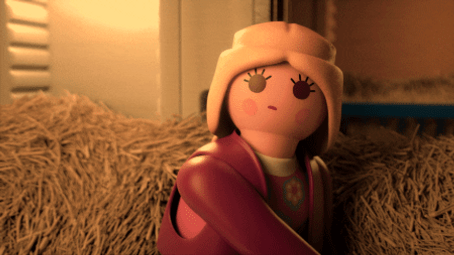 Blushing Lego Princess GIF