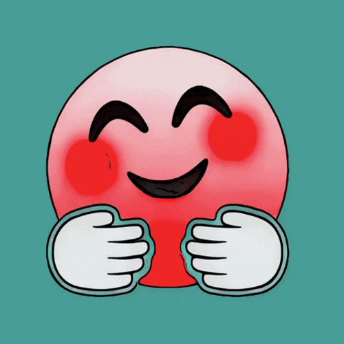 Blushing Love Hug Emoji Smile GIF