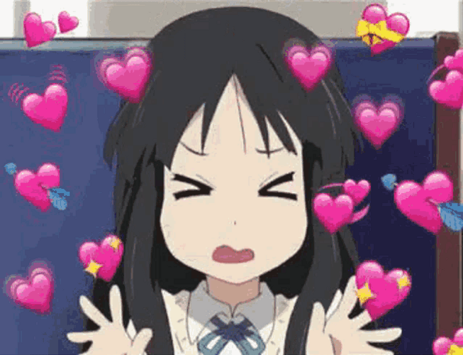 Blushing Mio Akiyama Faint GIF
