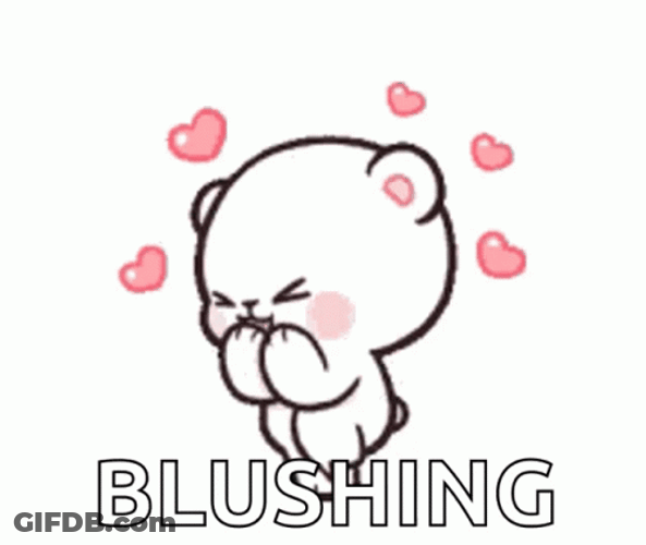 Blushing Mocha Bear Feeling Flattered GIF