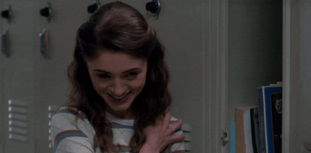 Blushing Nancy Wheeler Stranger Things GIF